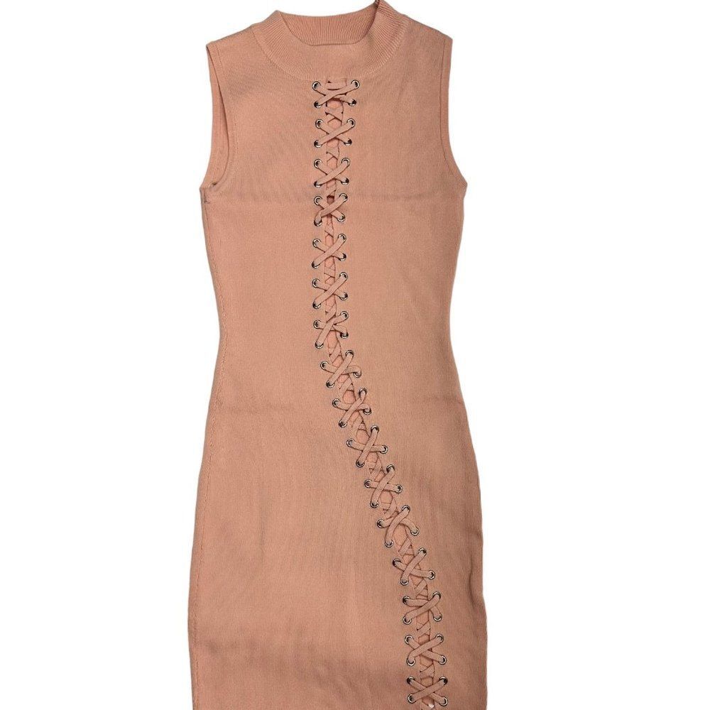 Codigo Crisscross Grommet Bodycon Dress (S)